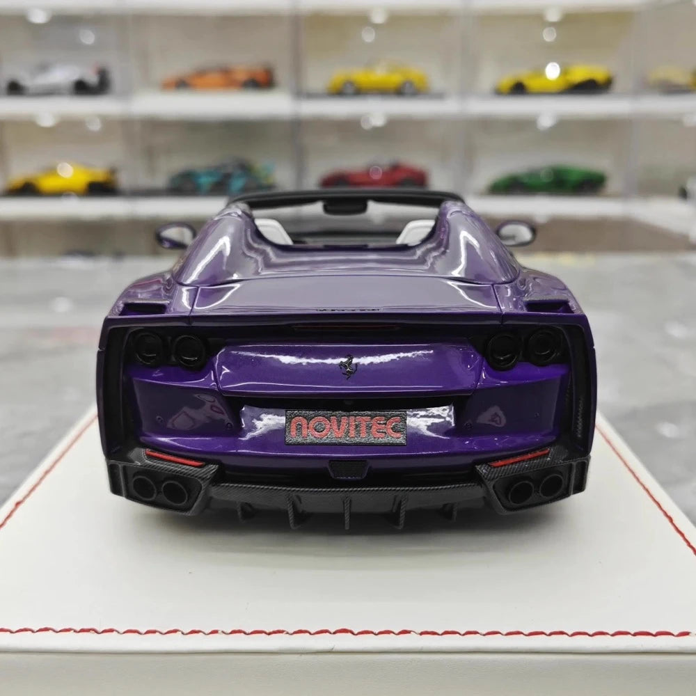 [Runner] 1:18 Ferrari 2019 812 GTS Novitec N-Largo S Purple Model Car Resin