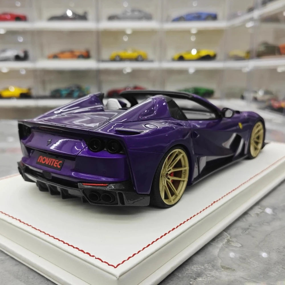 [Runner] 1:18 Ferrari 2019 812 GTS Novitec N-Largo S Purple Model Car Resin