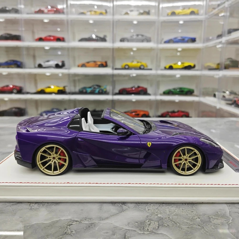 [Runner] 1:18 Ferrari 2019 812 GTS Novitec N-Largo S Purple Model Car Resin