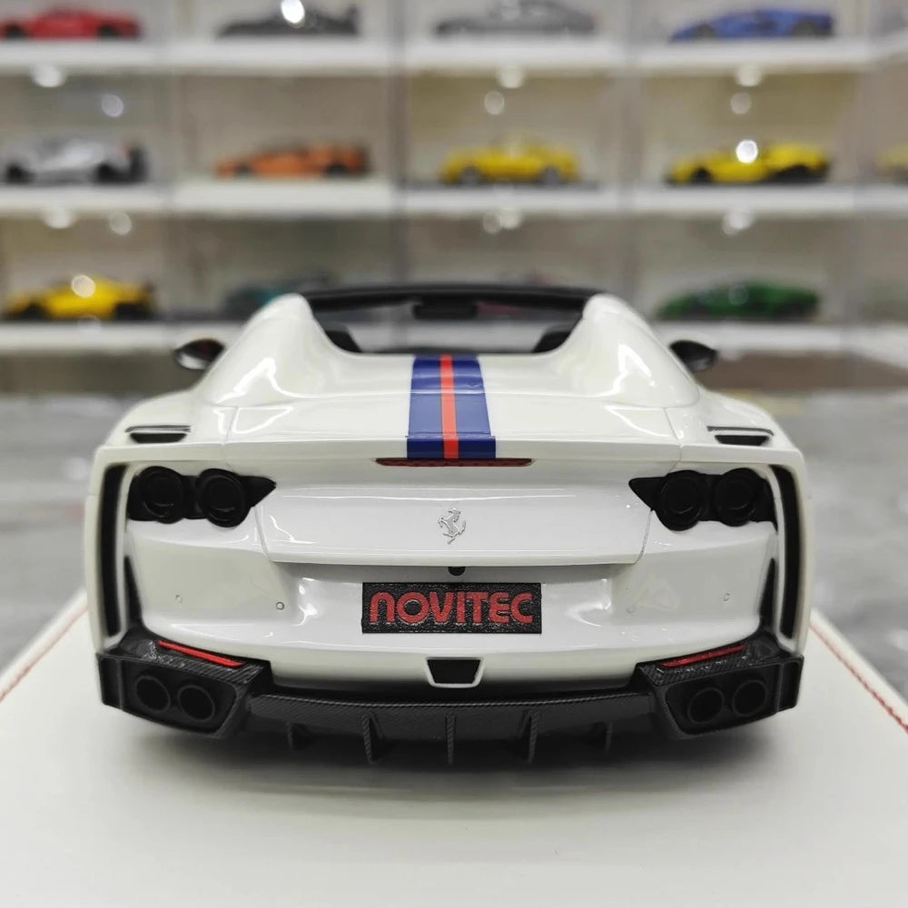 [Runner] 1:18 Ferrari 2019 812 GTS Novitec N-Largo S White Model Car Resin