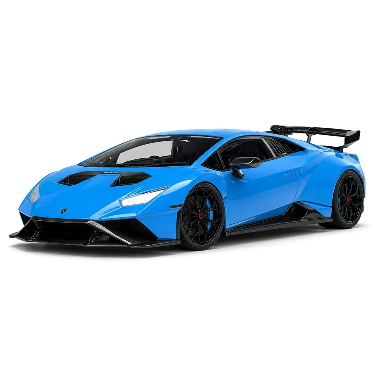 Runner Lamborghini 2021 Huracan STO Novitec Blue 1:18 – نموذج راتنج قابل للجمع