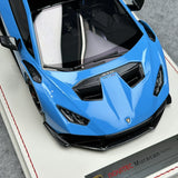 Runner Lamborghini 2021 Huracan STO Novitec Blue 1:18 – نموذج راتنج قابل للجمع