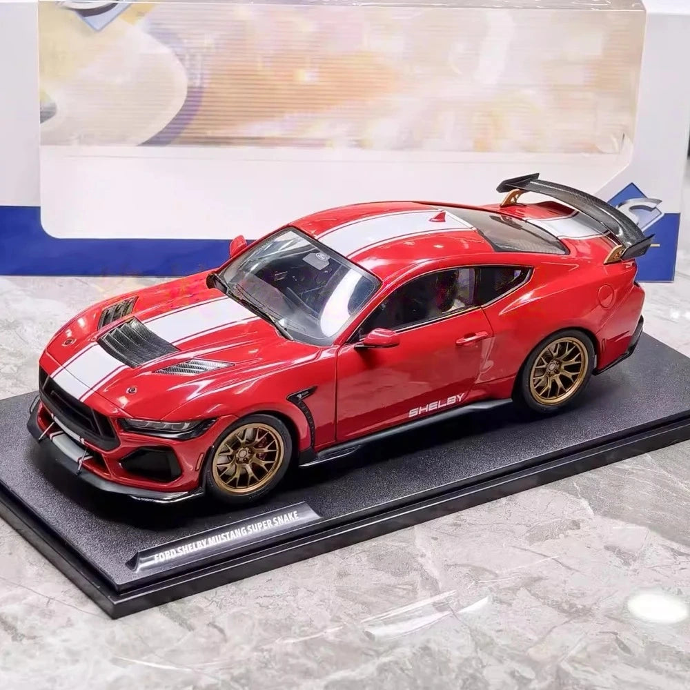[Solido] 1:18 Ford 2025 Shelby Mustang Super Snake Red Model Car Die-Cast
