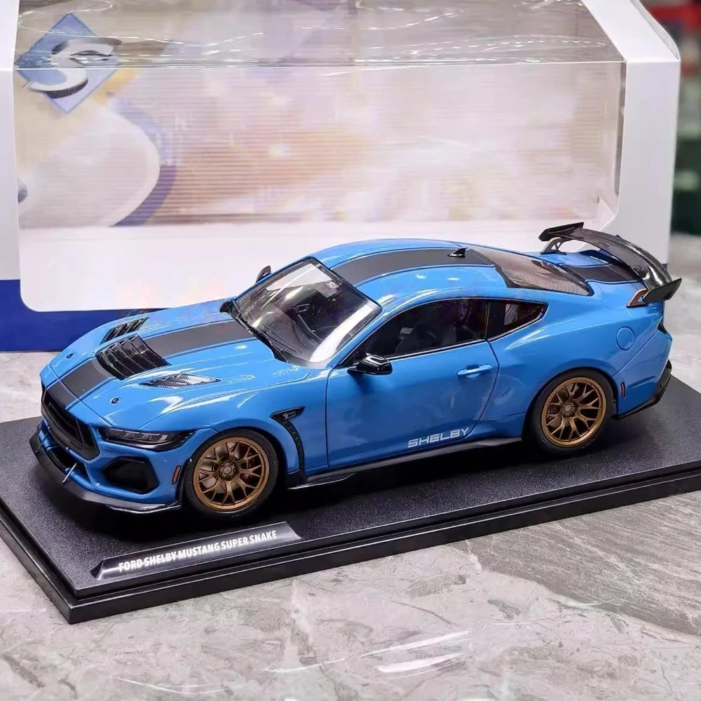 [Solido] 1:18 Ford 2025 Shelby Mustang Super Snake Blue Model Car Die-Cast