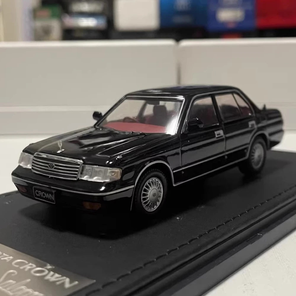 [STC] 1:43 Toyota 1991 Crown JZS133 Black Model Car Die-Cast