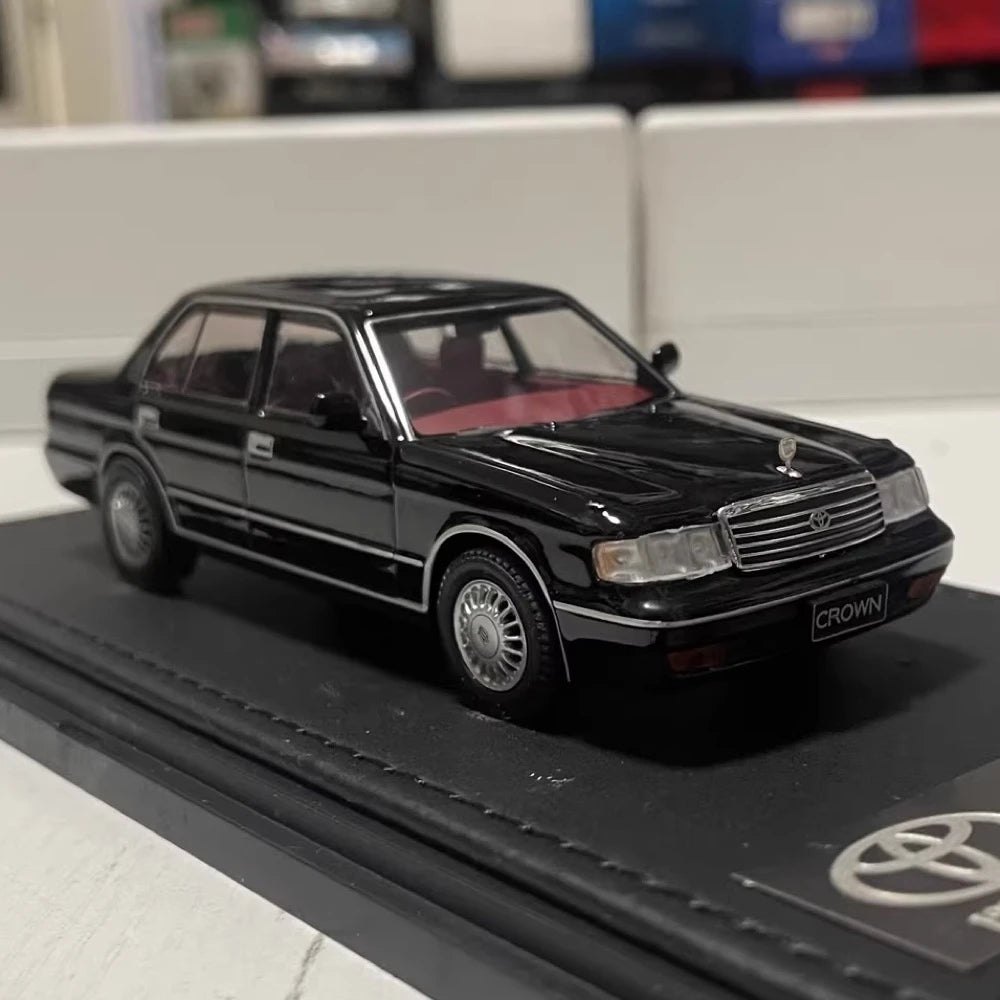 [STC] 1:43 Toyota 1991 Crown JZS133 Black Model Car Die-Cast
