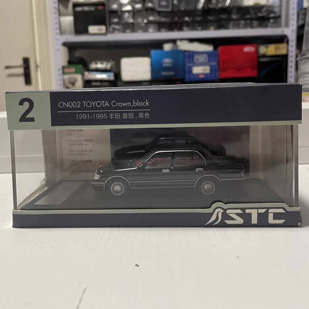 [STC] 1:43 Toyota 1991 Crown JZS133 Black Model Car Die-Cast