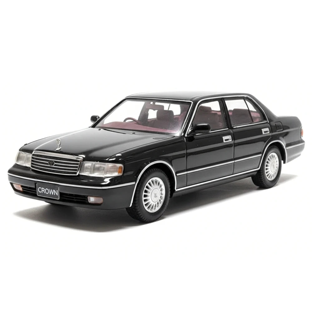[STC] 1:43 Toyota 1991 Crown JZS133 svart modellbil Die-Cast