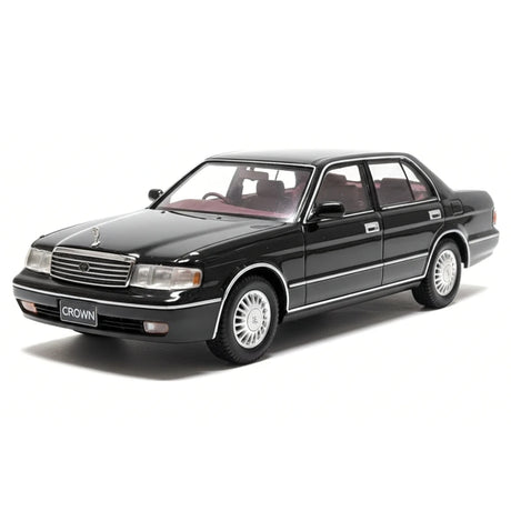 [STC] 1:43 Toyota 1991 Crown JZS133 svart modellbil Die-Cast