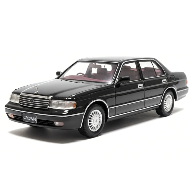 [STC] 1:43 Toyota 1991 Crown JZS133 svart modellbil Die-Cast