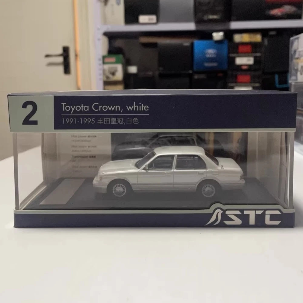 [STC] 1:43 Toyota 1991 Crown JZS133 Silver Model Car Die-Cast