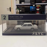 [STC] 1:43 Toyota 1991 Crown JZS133 Silver Model Car Die-Cast