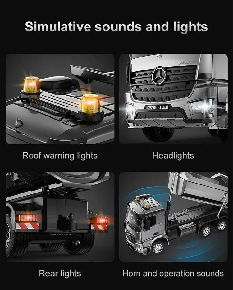 1:20 R/C STK-013 2.4G Mercedes Benz Arocs Remote Control Dump Truck RC Car