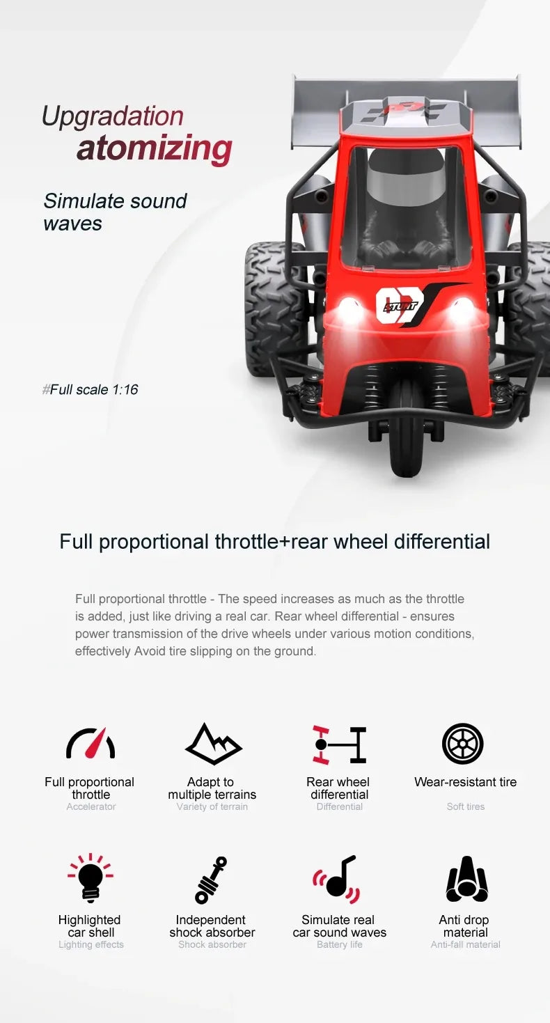 1:16 R/C STK-015 2.4G Three-Wheel Remote Control Car RC Car