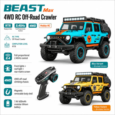 1:20 Jeep Wrangler RC سيارة 4WD RTR RC فراشليس  سيارة RC سيارة