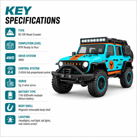 1:20 Jeep Wrangler RC سيارة 4WD RTR RC فراشليس  سيارة RC سيارة