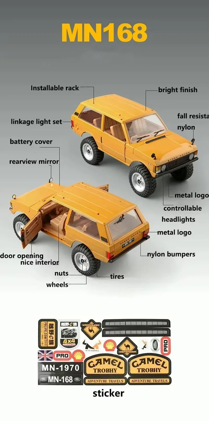 1:16 Scale Range Rover RC Crawler RC Car