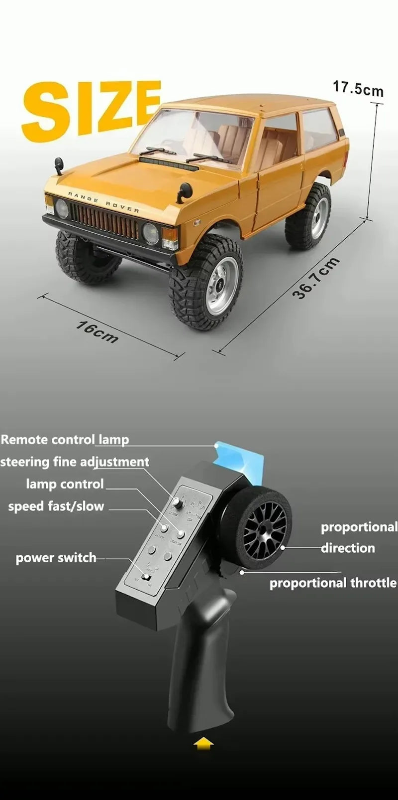 1:16 Scale Range Rover RC Crawler RC Car