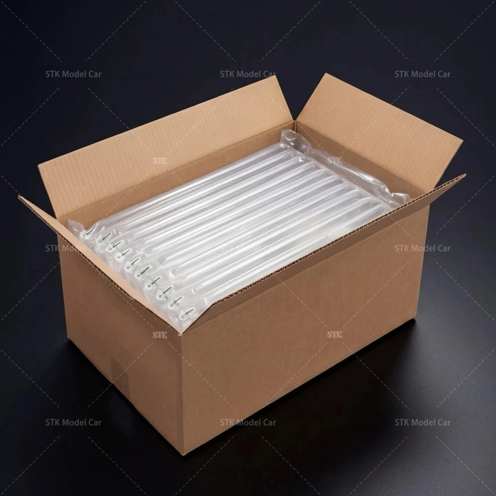 Internal air cushioning inside shipping carton
