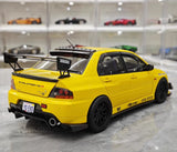 [Super A] 1:18 Mitsubishi 2006 Lancer Evolution IX MR Yellow Model Car Die-Cast