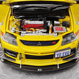 [Super A] 1:18 Mitsubishi 2006 Lancer Evolution IX MR Yellow Model Car Die-Cast