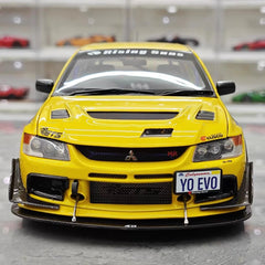 [Super A] 1:18 Mitsubishi 2006 Lancer Evolution IX MR giallo modellino di auto Die-Cast