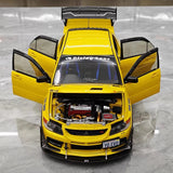 [Super A] 1:18 Mitsubishi 2006 Lancer Evolution IX MR Yellow Model Car Die-Cast