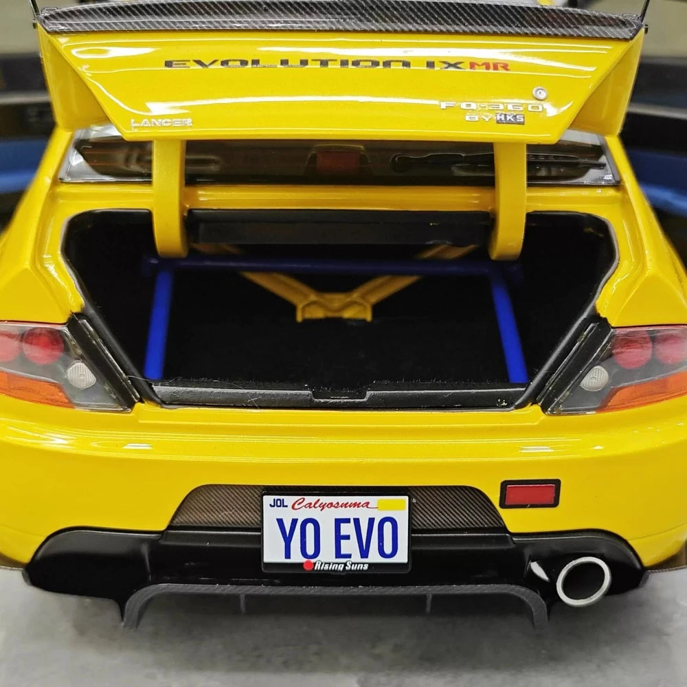 [Super A] 1:18 Mitsubishi 2006 Lancer Evolution IX MR giallo modellino di auto Die-Cast