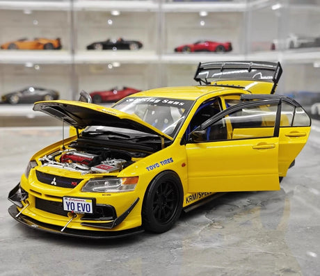 [Super A] 1:18 Mitsubishi 2006 Lancer Evolution IX MR Yellow pienoismalli Die-Cast