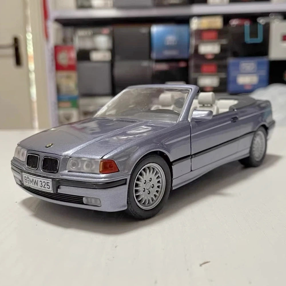 [Schabak] 1:24 BMW 1995 E36 325 Cabrio blu modellino di auto Die-Cast
