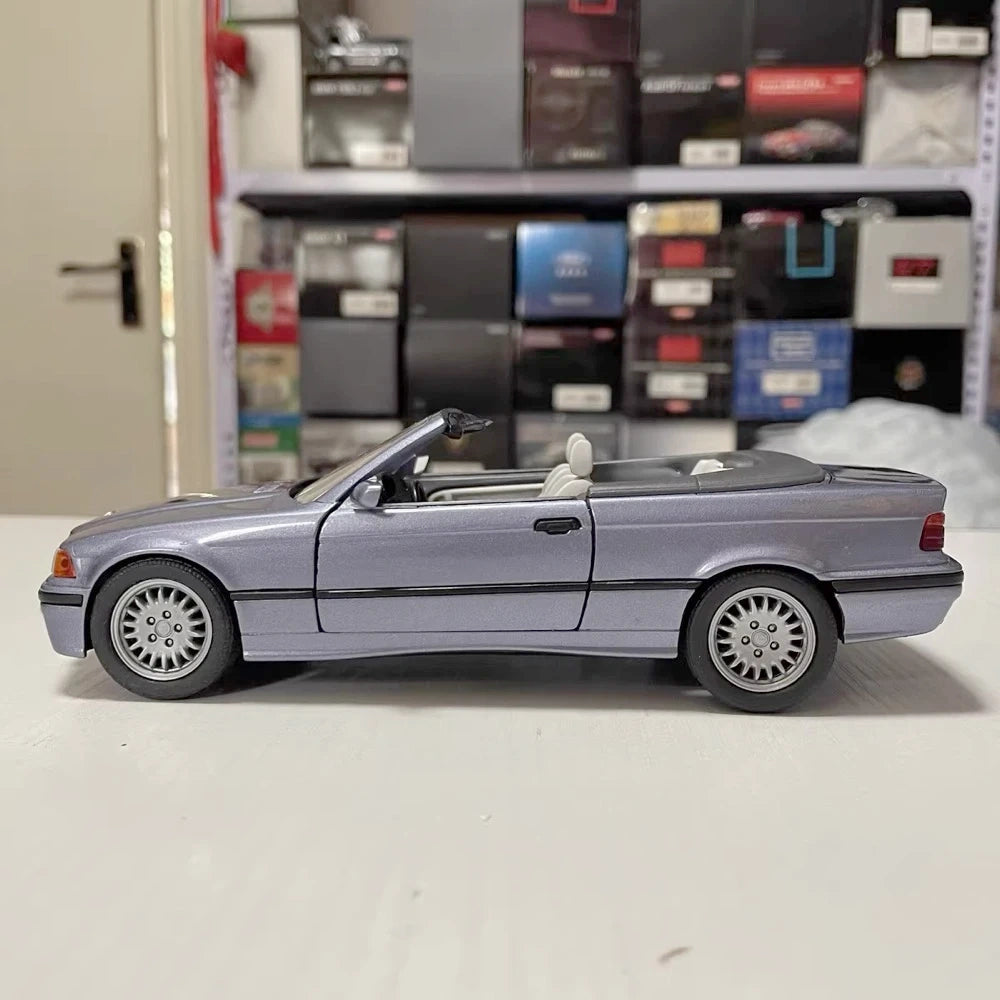 [Schabak] 1:24 BMW 1995 E36 325 Cabrio blu modellino di auto Die-Cast