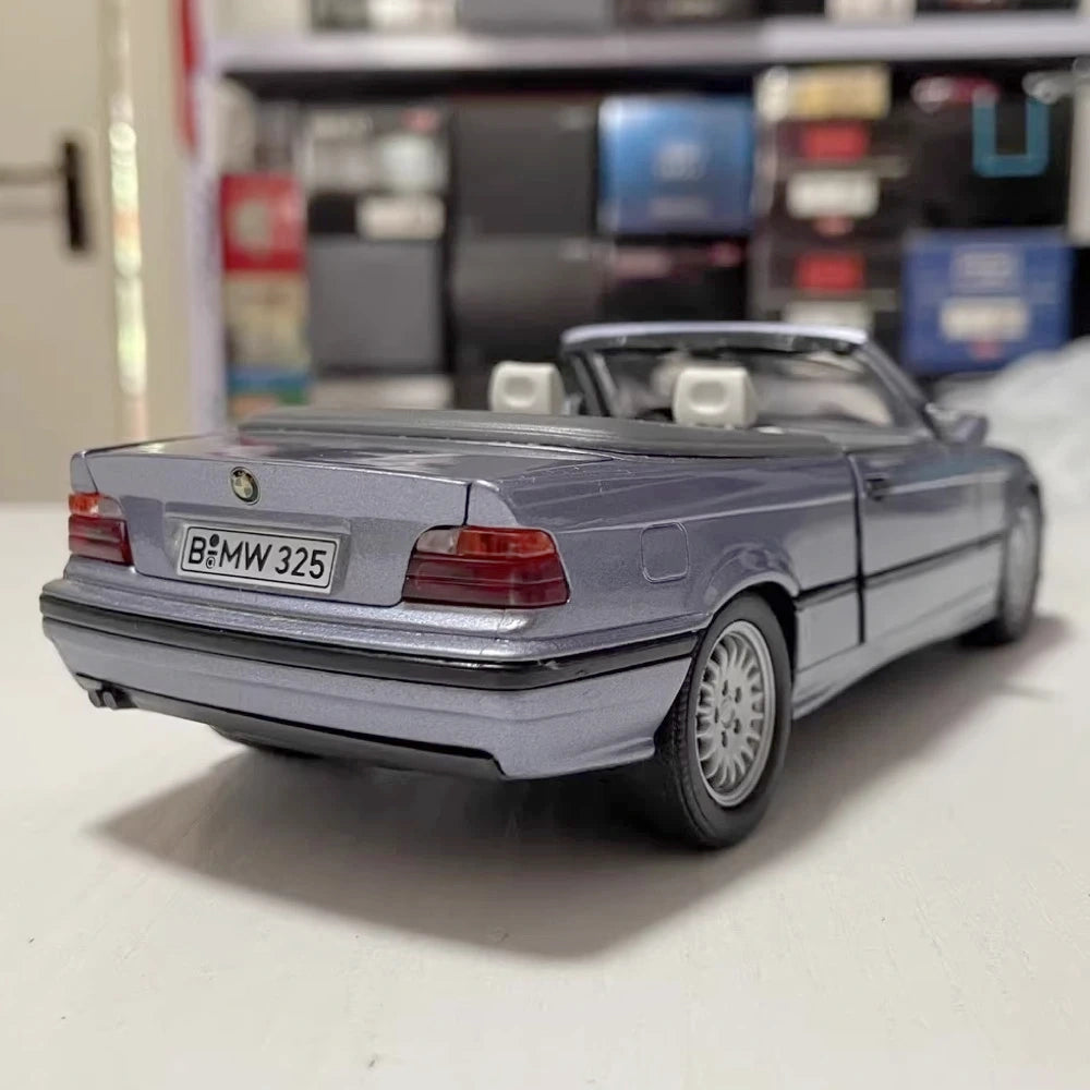 [Schabak] 1:24 BMW 1995 E36 325 Cabrio blu modellino di auto Die-Cast