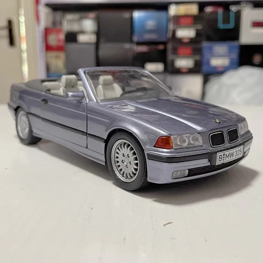 [Schabak] 1:24 BMW 1995 E36 325 Cabrio blu modellino di auto Die-Cast