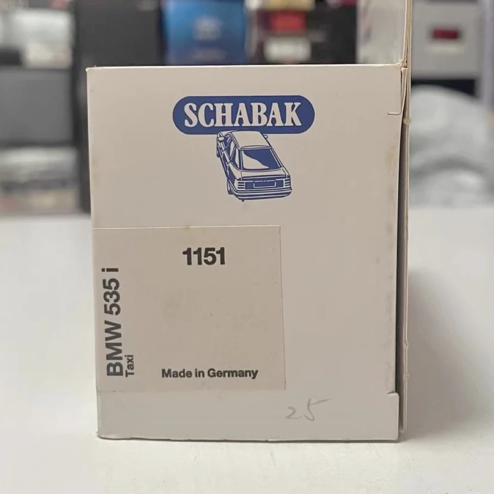[Schabak] 1:43 BMW 1989 E34 535i German Taxi Model Car Die-Cast