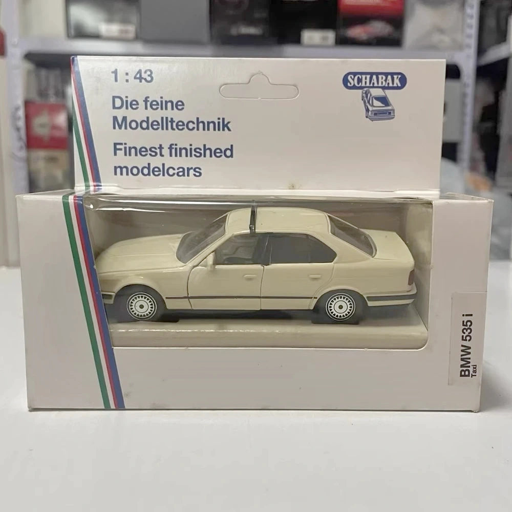 [Schabak] 1:43 BMW 1989 E34 535i German Taxi Model Car Die-Cast