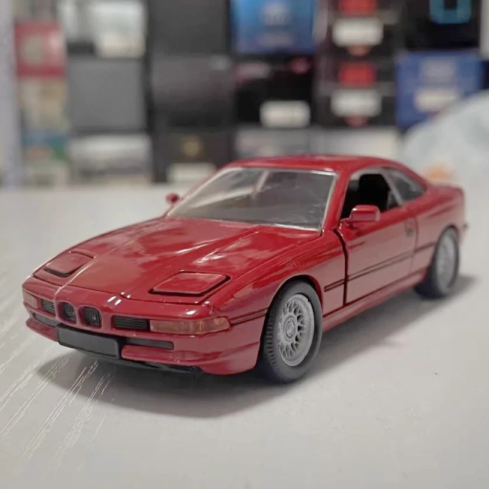 [Schabak] 1:43 BMW 1991 E31 850i rosso modellino di auto Die-Cast
