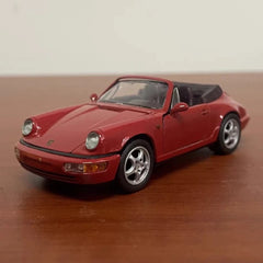 [Schabak] 1:43 Porsche 1989 911 964 Carrera Cabriolet Red Model Car Die-Cast