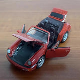 [Schabak] 1:43 Porsche 1989 911 964 Carrera Cabriolet レッド モデルカー Die-Cast