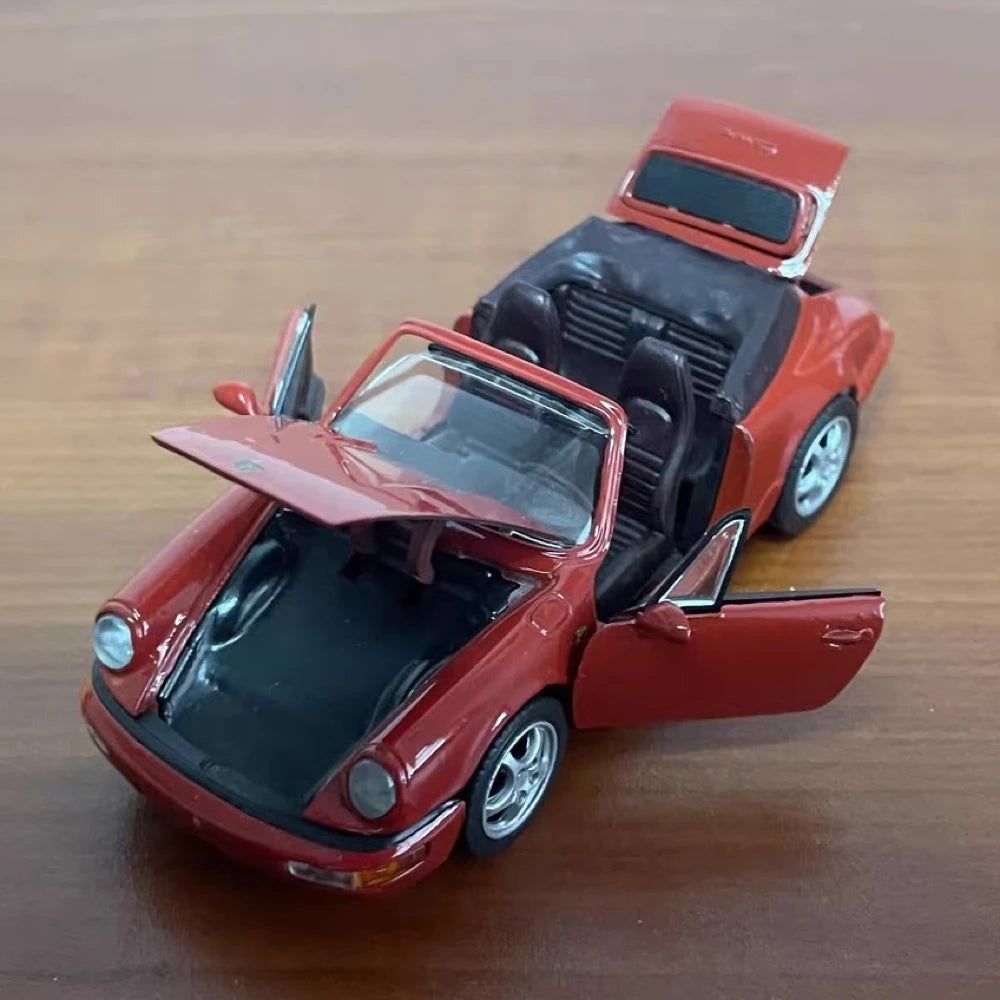 [Schabak] 1:43 Porsche 1989 911 964 Carrera Cabriolet Red Model Car Die-Cast