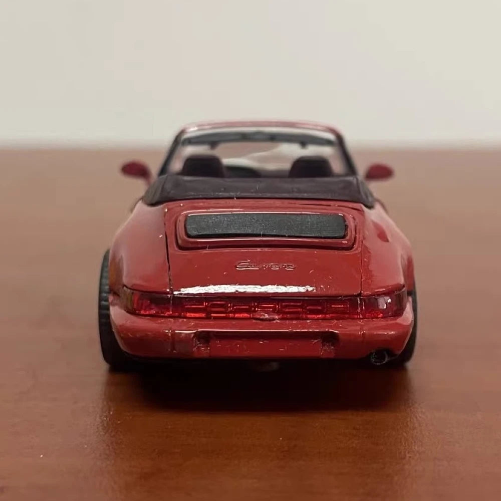 [Schabak] 1:43 Porsche 1989 911 964 Carrera Cabriolet Red Model Car Die-Cast