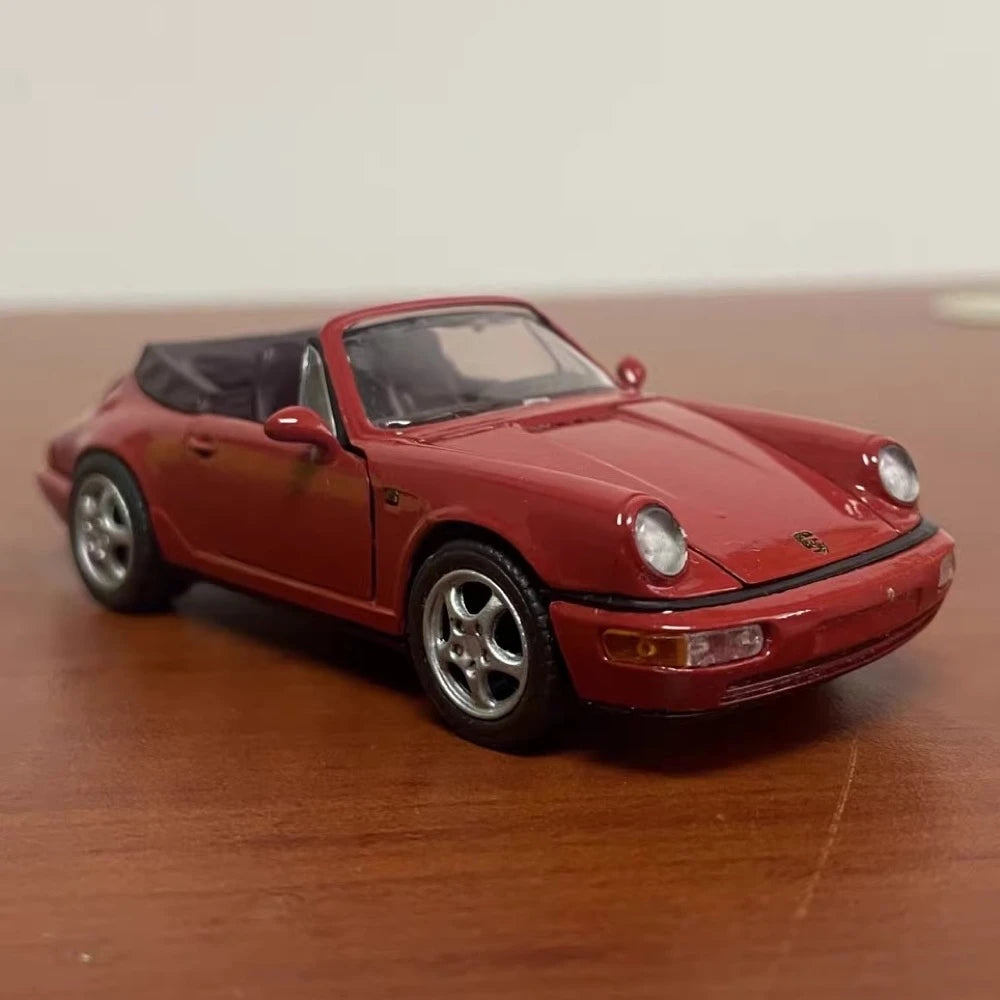 [Schabak] 1:43 Porsche 1989 911 964 Carrera Cabriolet Red Model Car Die-Cast