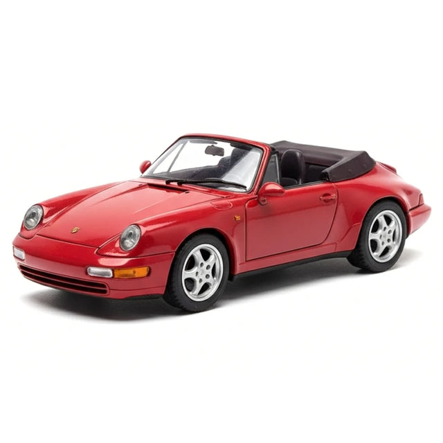 [Schabak] 1:43 Porsche 1989 911 964 Carrera Cabriolet レッド モデルカー Die-Cast