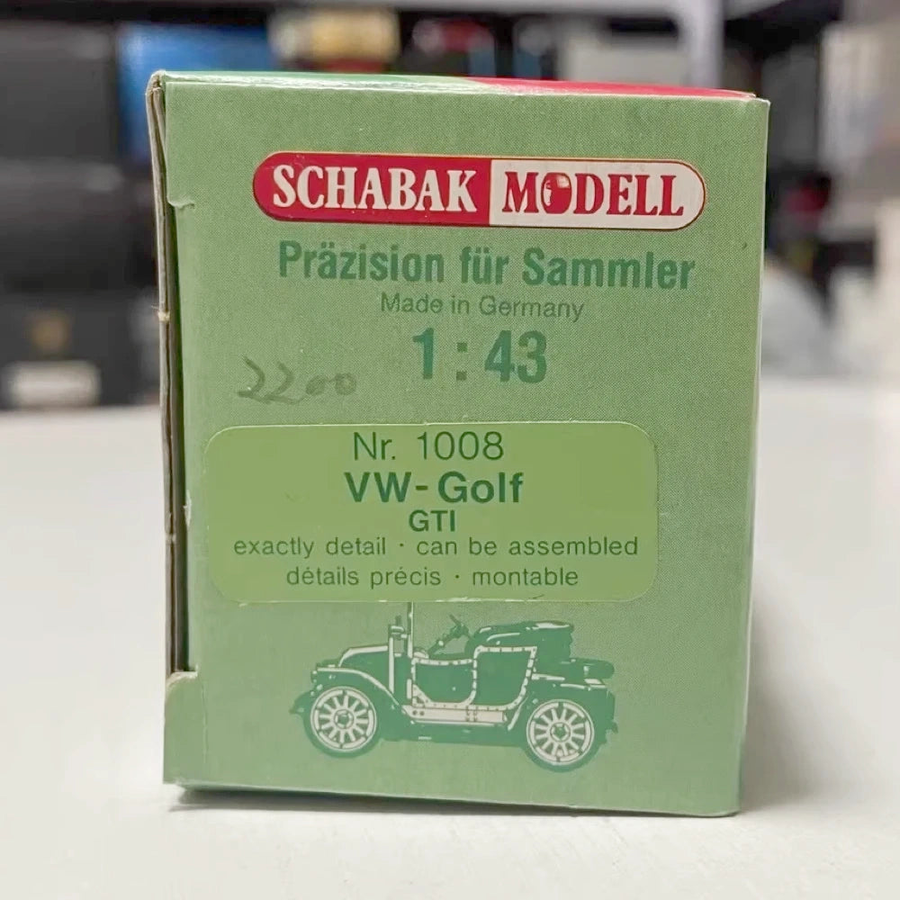 [Schabak] 1:43 Volkswagen 1985 Golf GTI MK2 Silver Model Car Die-Cast