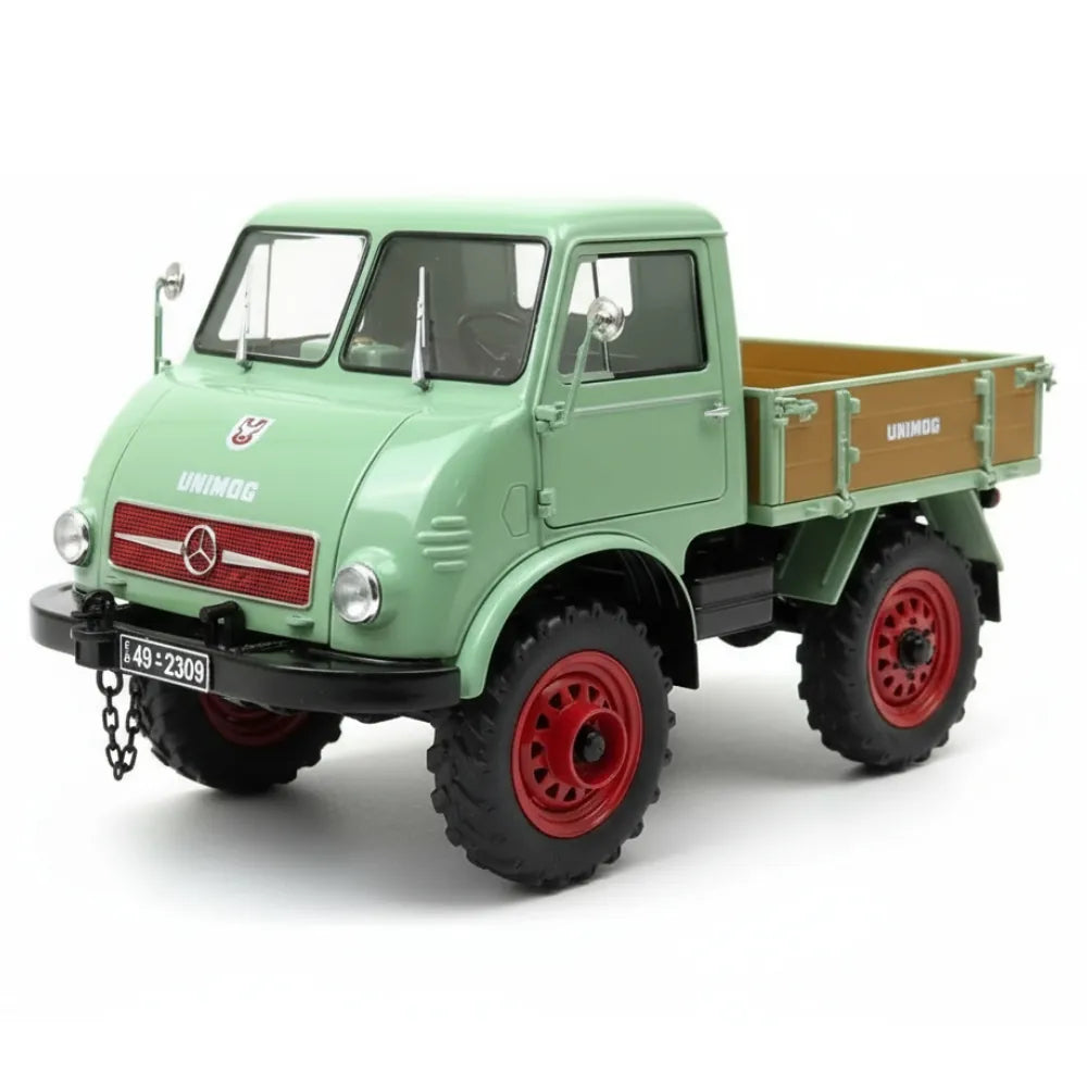 [Schuco] 1:18 Mercedes-Benz 1950s Unimog U401 Green Model Car Die-Cast