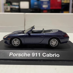 [Schuco] 1:43 Porsche 1997 911 996 Carrera Cabriolet Blue Model Car Die-Cast