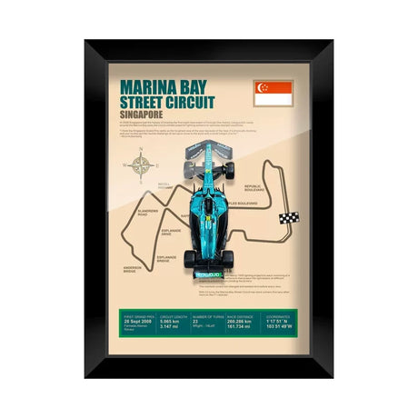 Aston Martin 2025 Abu Dabi GP Fernando Alonso AMR25 Exposición de coches en miniatura enmarcada