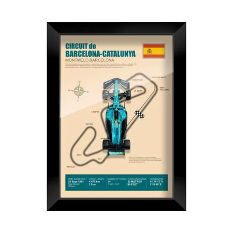 Aston Martin 2025 Abu Dabi GP Fernando Alonso AMR25 Exposición de coches en miniatura enmarcada