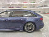[Top Speed] 1:18 Audi 2021 RS6 Navarra C8 ABT Blue Model Car Resin