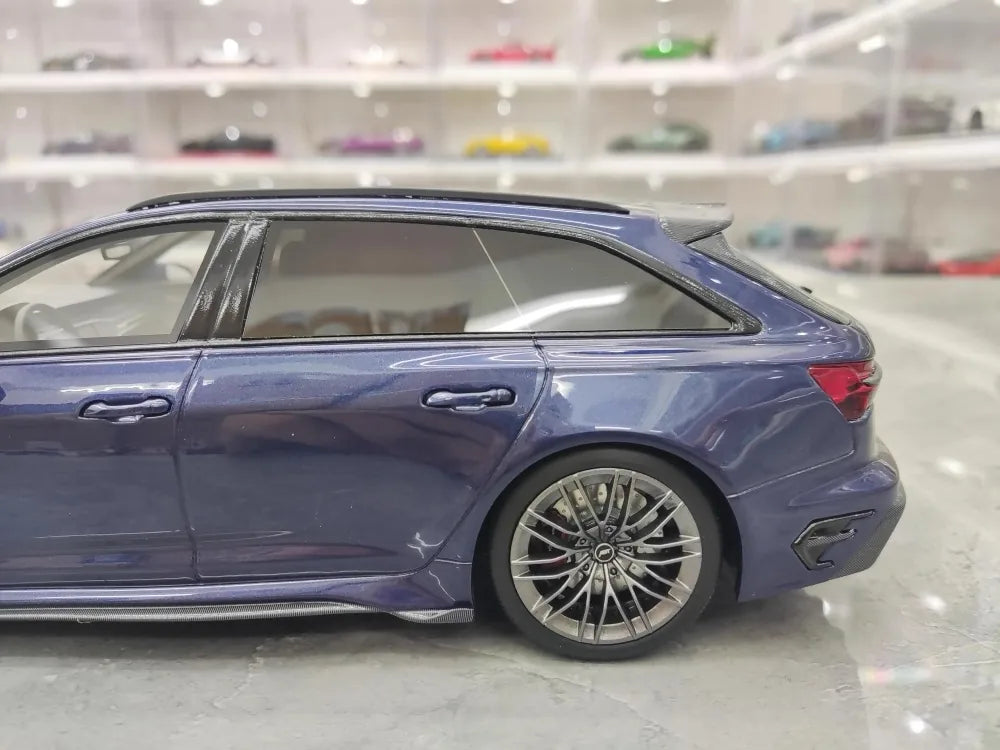 [Top Speed] 1:18 Audi 2021 RS6 Navarra C8 ABT blu modellino di auto resina