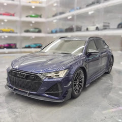 [Top Speed] 1:18 Audi 2021 RS6 Navarra C8 ABT blu modellino di auto resina